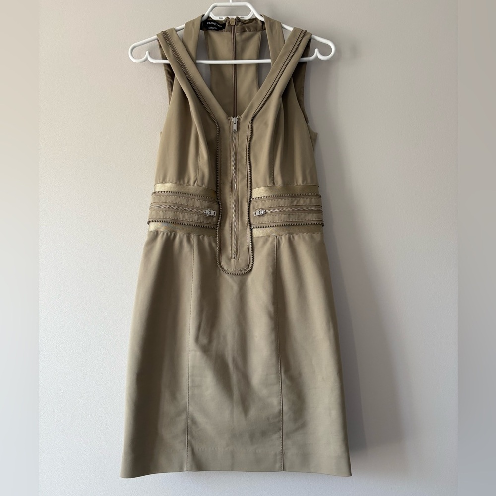 Vintage Bebe y2k zipper mini dress